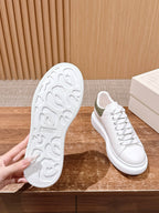 Olive Green and White Sneakers