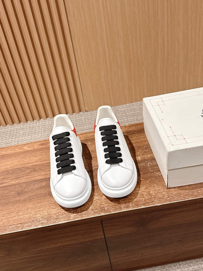 White and Red Sneakers
