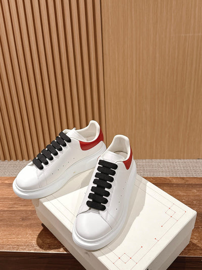 White and Red Sneakers