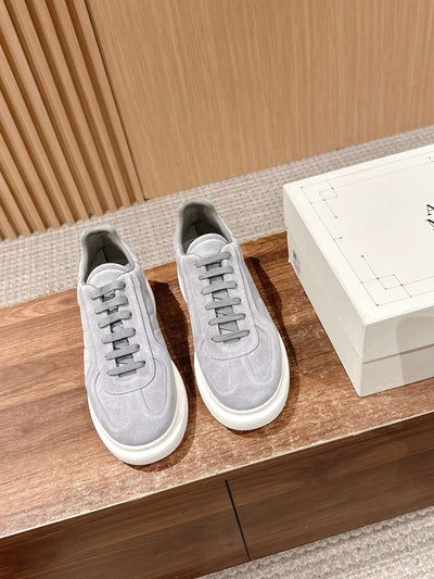 White and Grey Sneakers