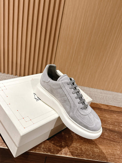 White and Grey Sneakers