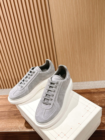 White and Grey Sneakers