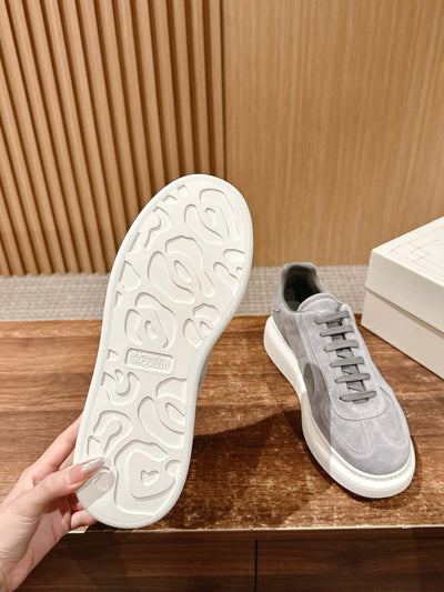 White and Grey Sneakers