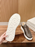 Dark Brown and White Sneakers