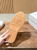 White Leather Gum Sole Low-Top - Women's