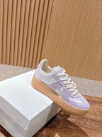 White Leather Gum Sole Low-Top - Women's