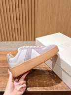 White Leather Gum Sole Low-Top - Women's