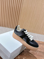 White Leather Gum Sole Low-Top - Women's