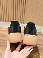 White Leather Gum Sole Low-Top - Women's
