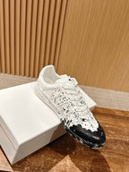 Paint drop Black and White Sneakers