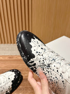 Paint drop Black and White Sneakers
