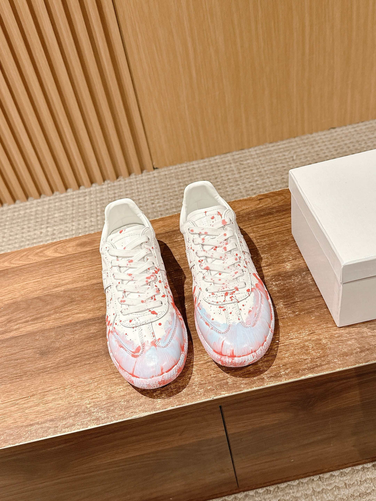 Paint drop Black and White Sneakers