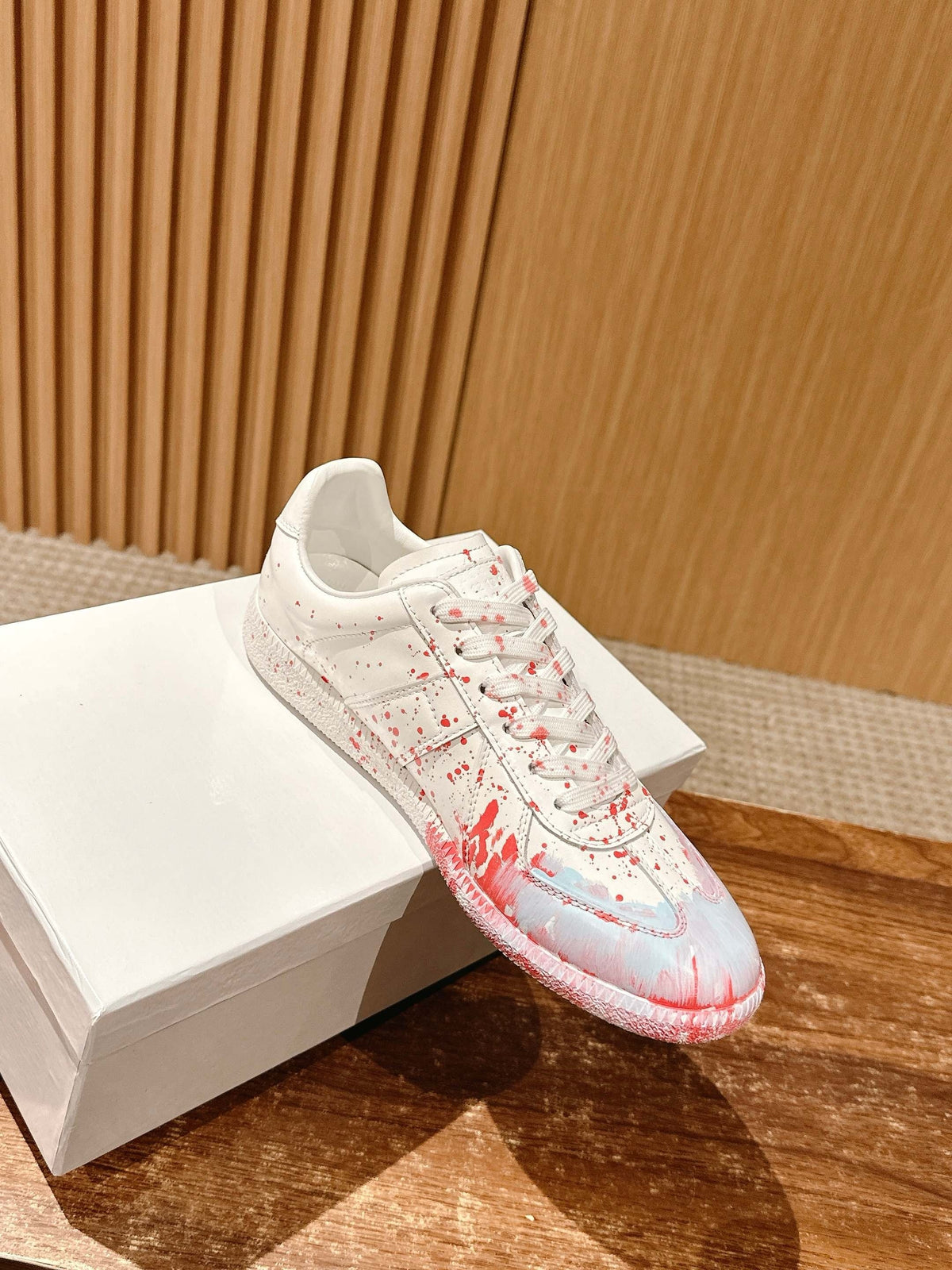 Paint drop Black and White Sneakers