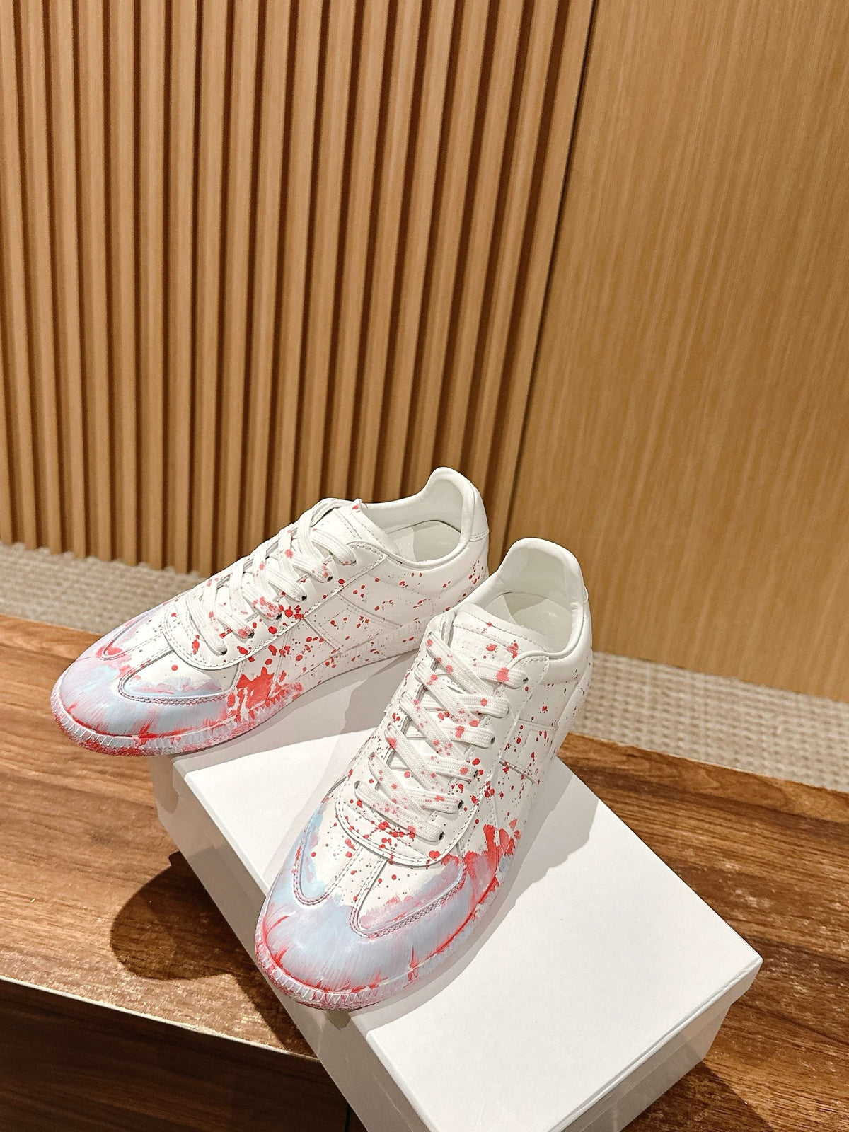 Paint drop Black and White Sneakers