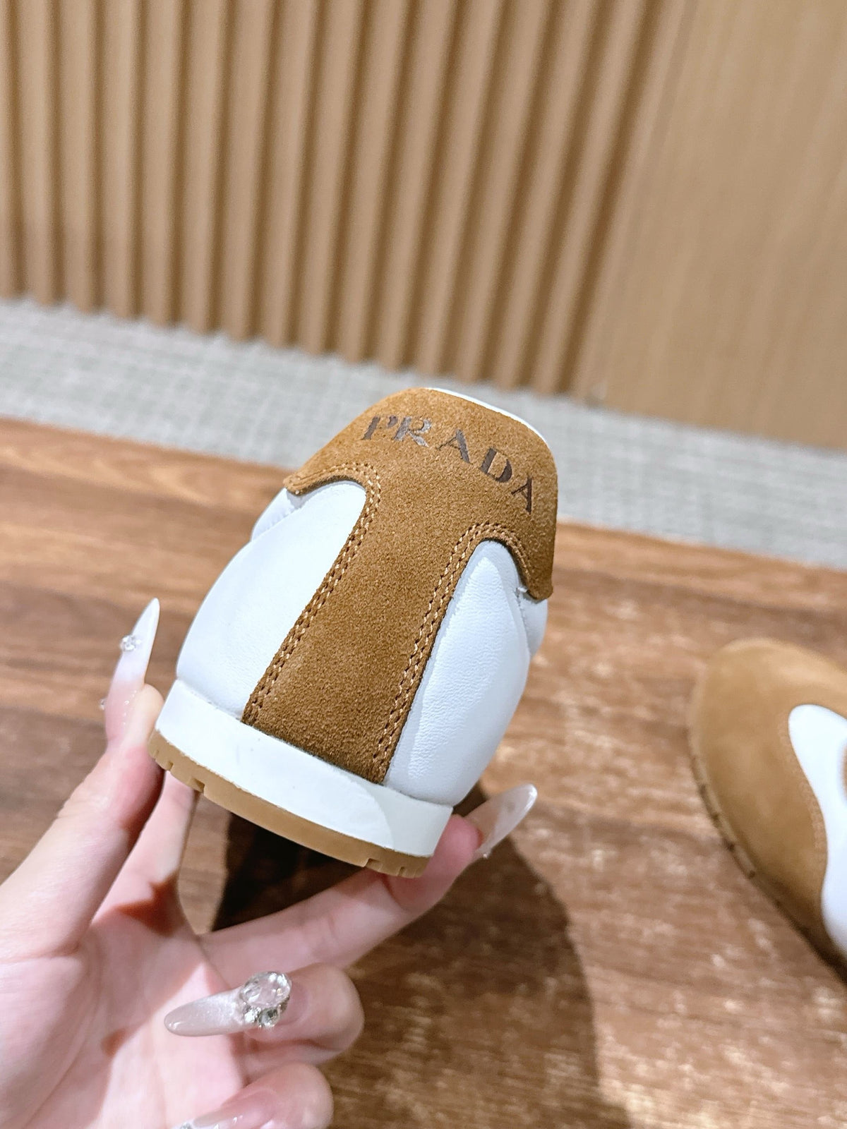 White Leather Colourblock Low-Top - Women's