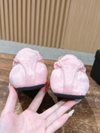 Pink Leather Plain Low-Top - Women's