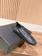 White Leather Contrast Laces Low-Top - Women's
