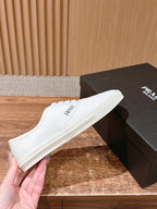 Black Canvas Contrast Sole Low-Top - Women's