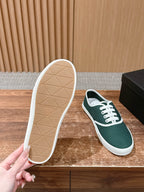 Black Canvas Contrast Sole Low-Top - Women's