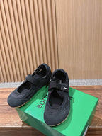 Grey Suede Strap Low-Top - Women's