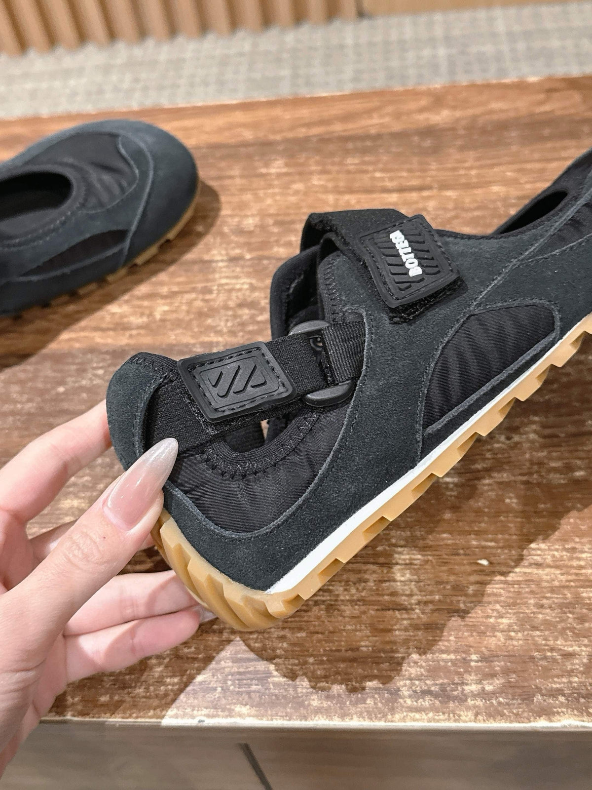 Grey Suede Strap Low-Top - Women's