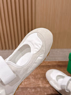 Grey Suede Strap Low-Top - Women's