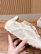 Grey Suede Contrast Laces Low-Top - Women's