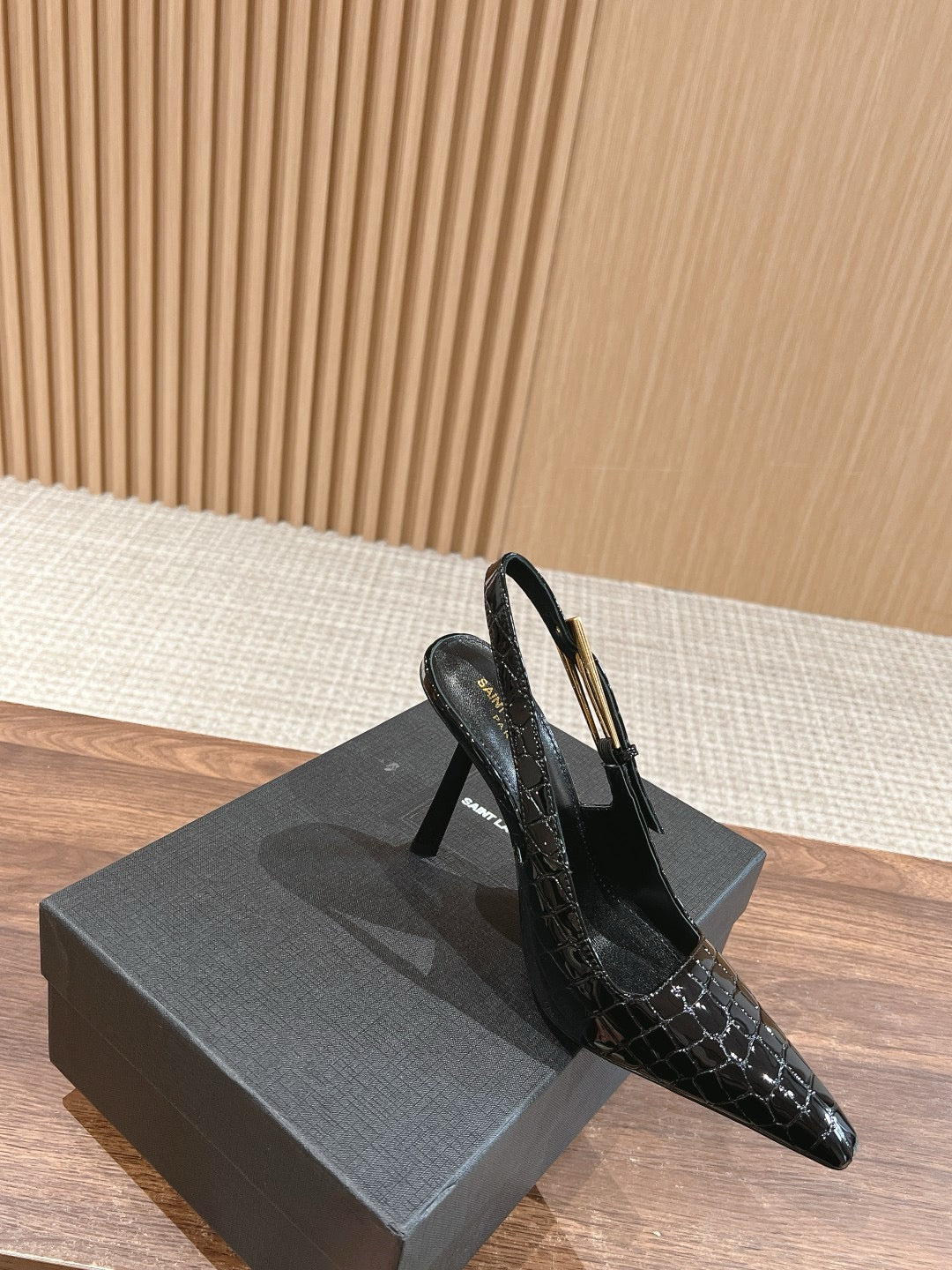 Printed Black Heels
