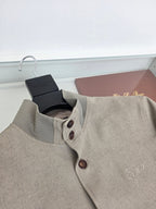 Grey Wool Plain Bomber - Men's