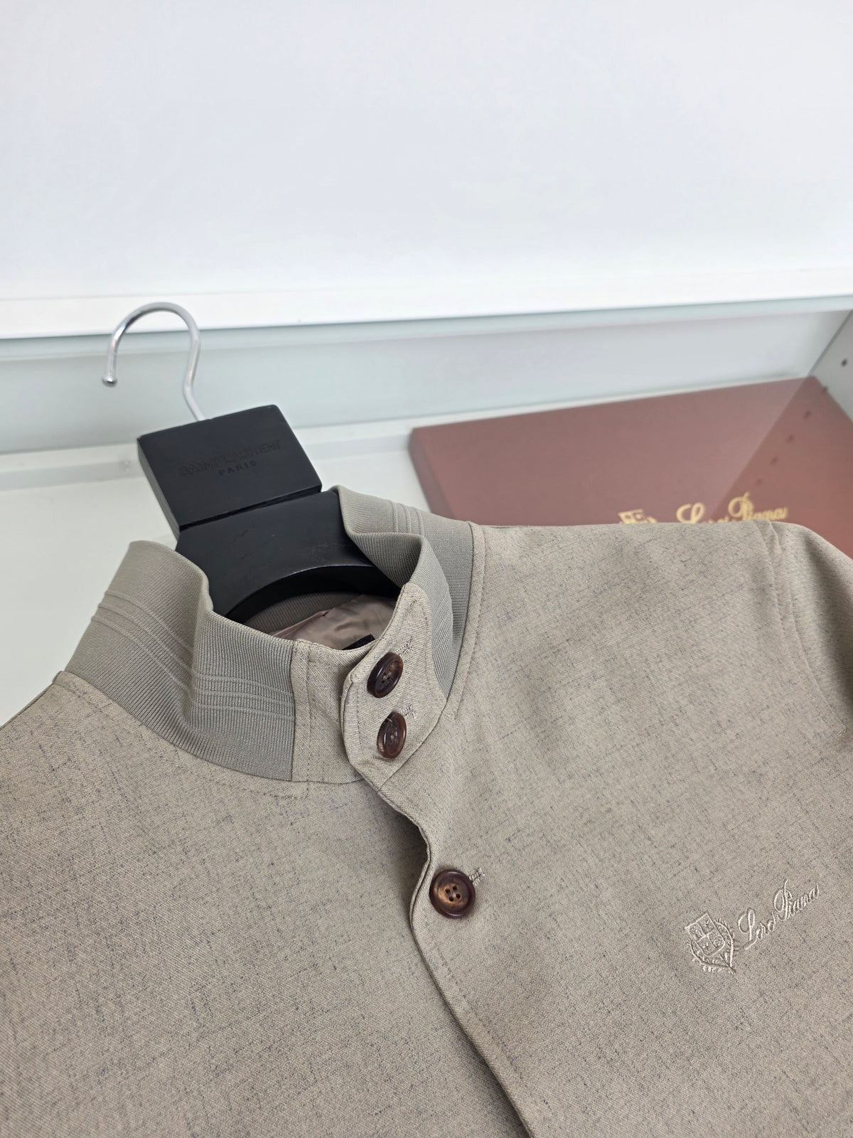 Grey Wool Plain Bomber - Men's