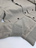 Grey Wool Plain Bomber - Men's