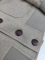 Grey Wool Plain Bomber - Men's