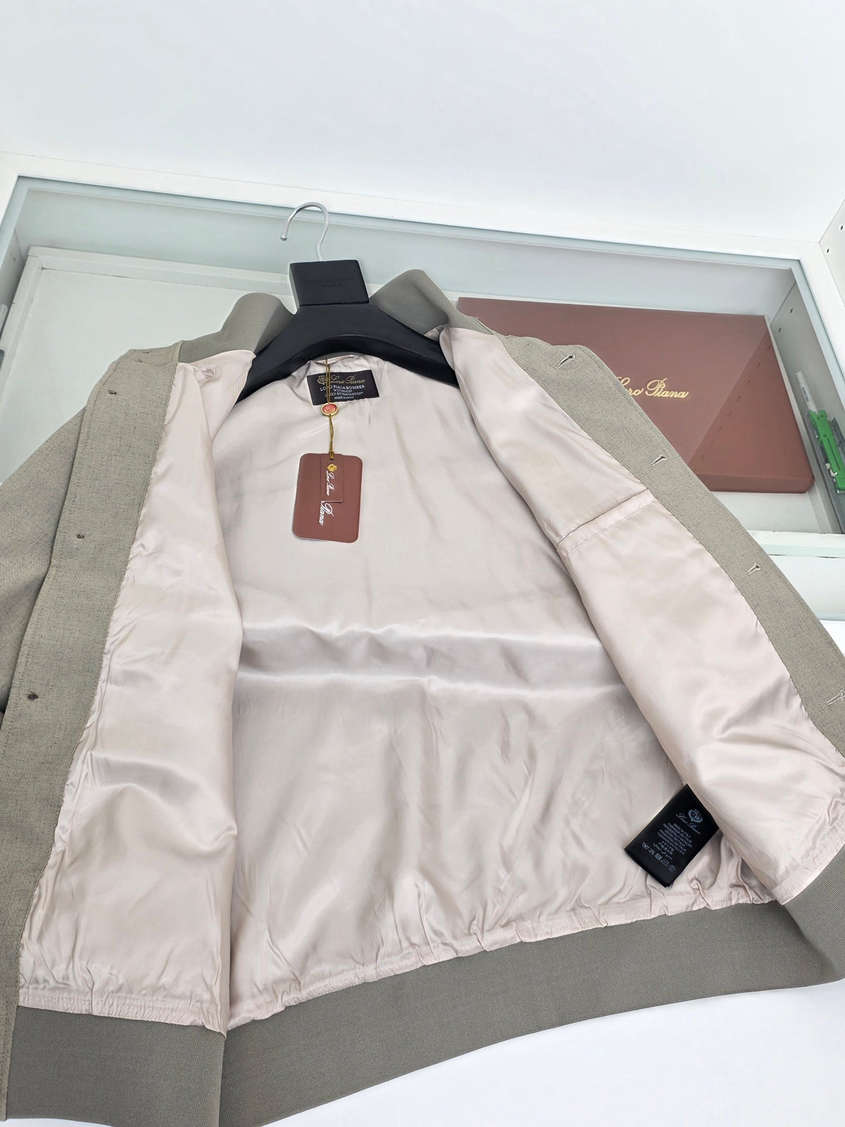 Grey Wool Plain Bomber - Men's