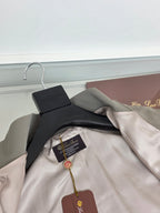 Grey Wool Plain Bomber - Men's
