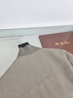 Grey Wool Plain Bomber - Men's
