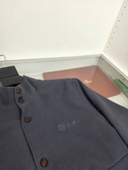 Grey Wool Plain Bomber - Men's