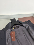 Grey Wool Plain Bomber - Men's