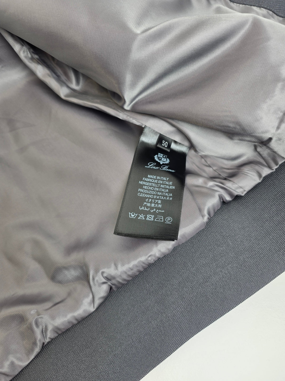 Grey Wool Plain Bomber - Men's