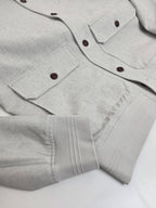 Grey Wool Plain Bomber - Men's