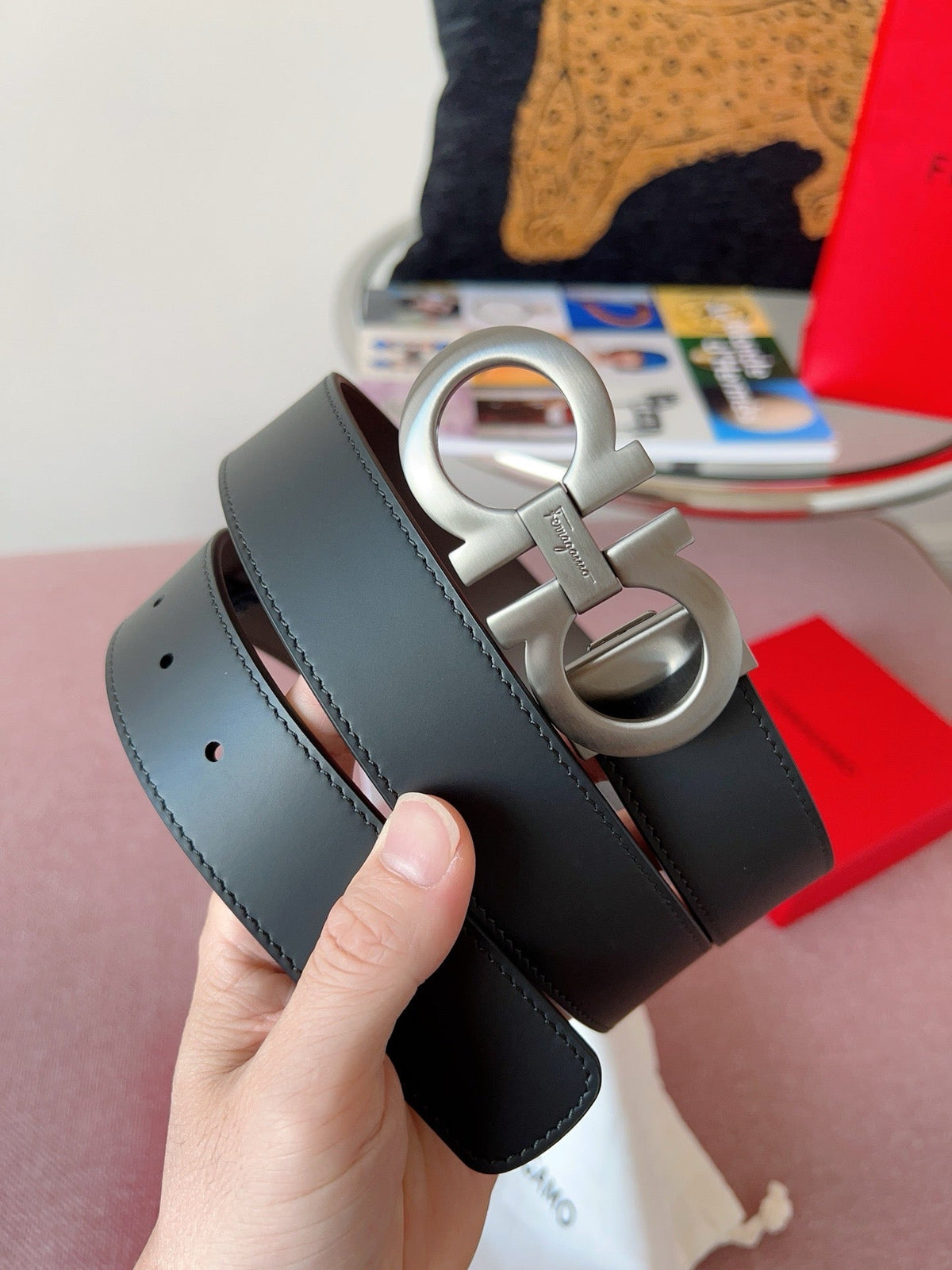 Dark Grey and Silver Belt