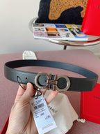 Black and Silver Belt