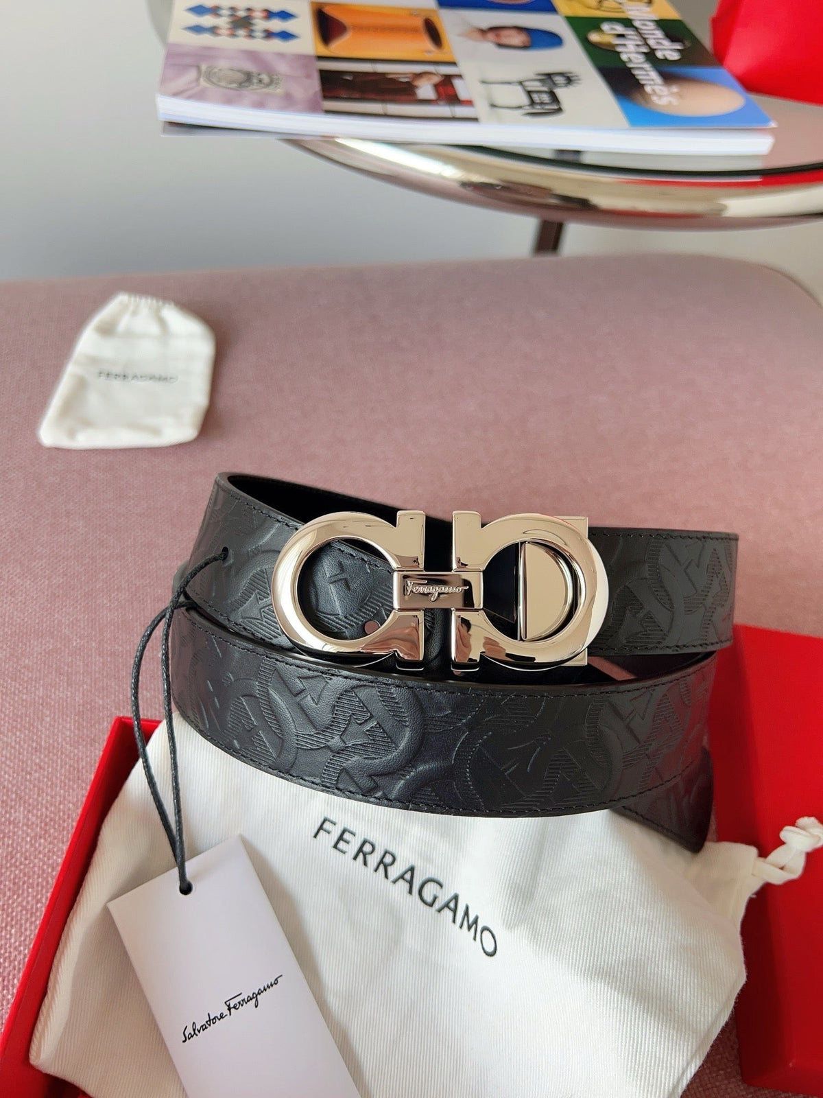Black and Silver Belt