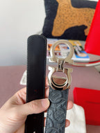 Black and Silver Belt