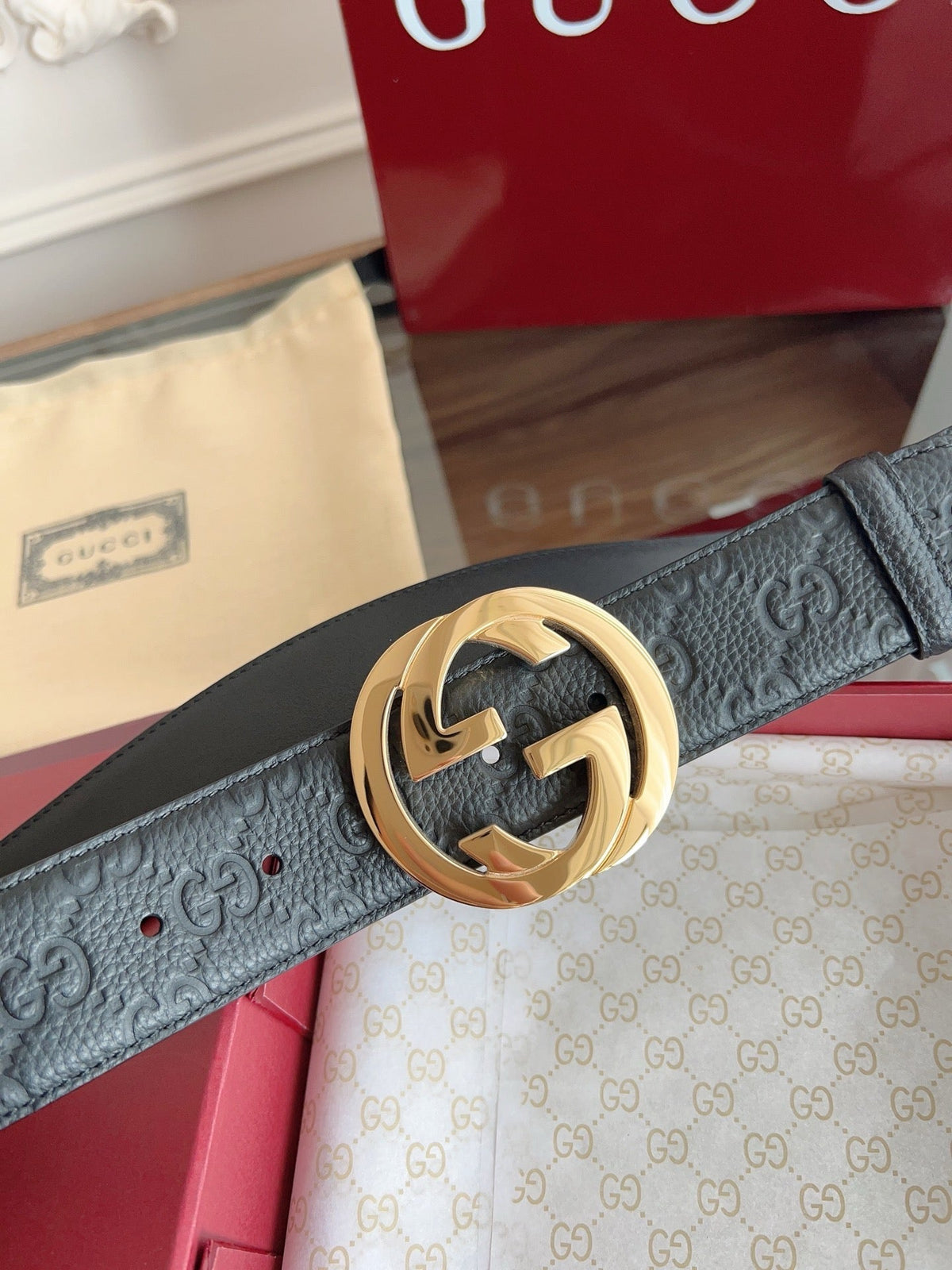 Interlocking G Embossed Belt