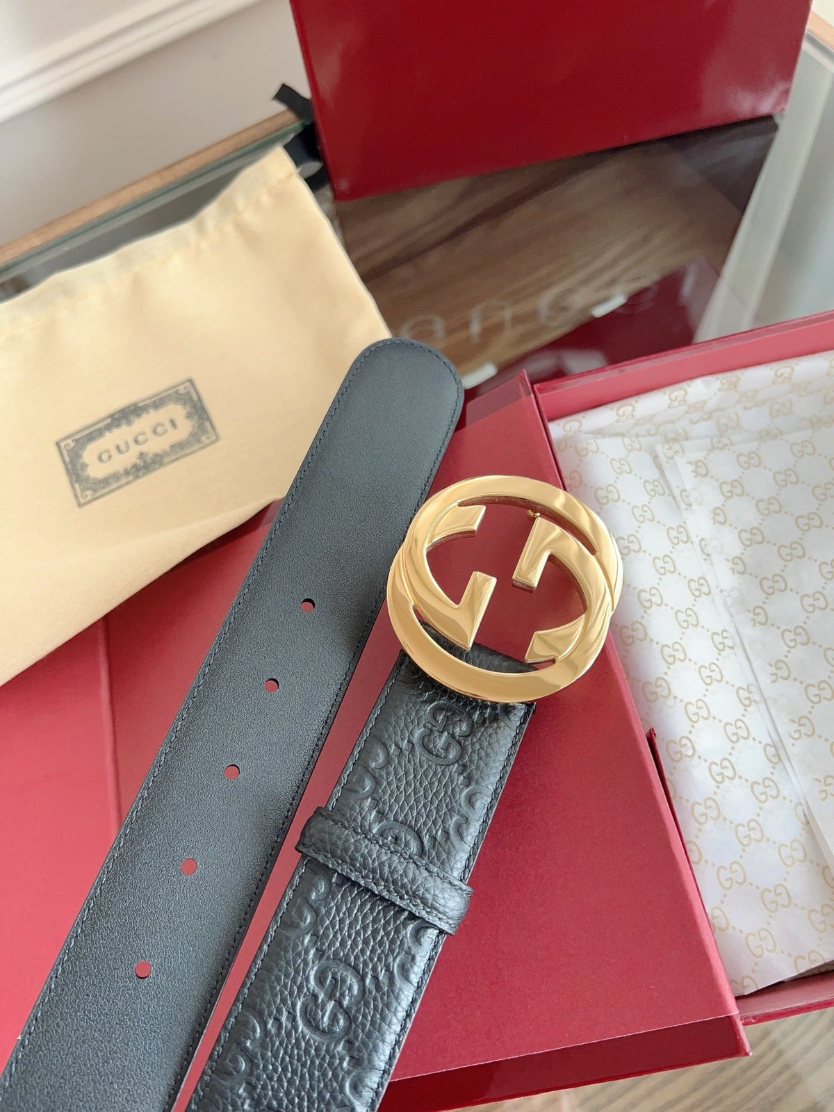 Interlocking G Embossed Belt