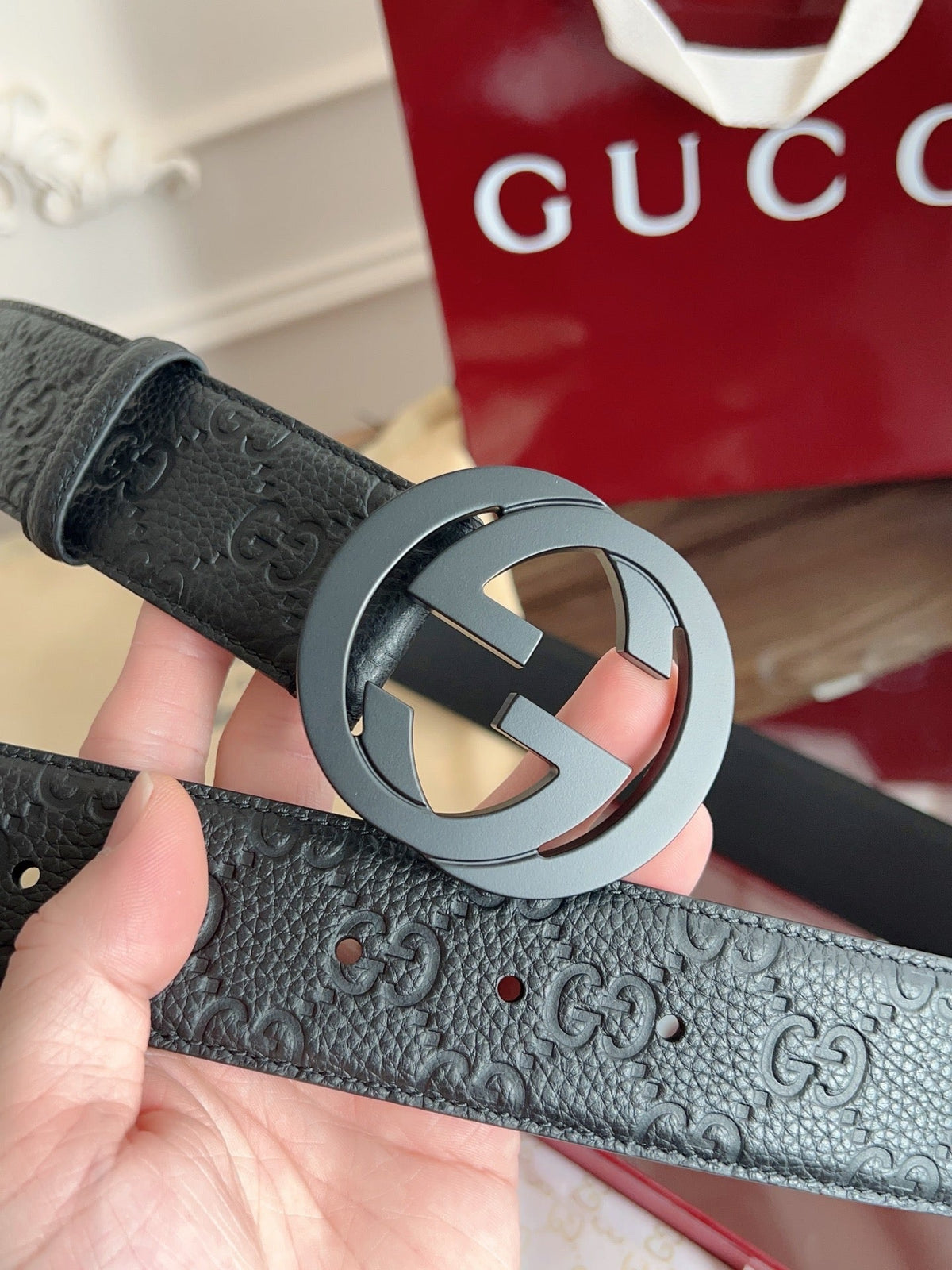 Interlocking G Embossed Belt