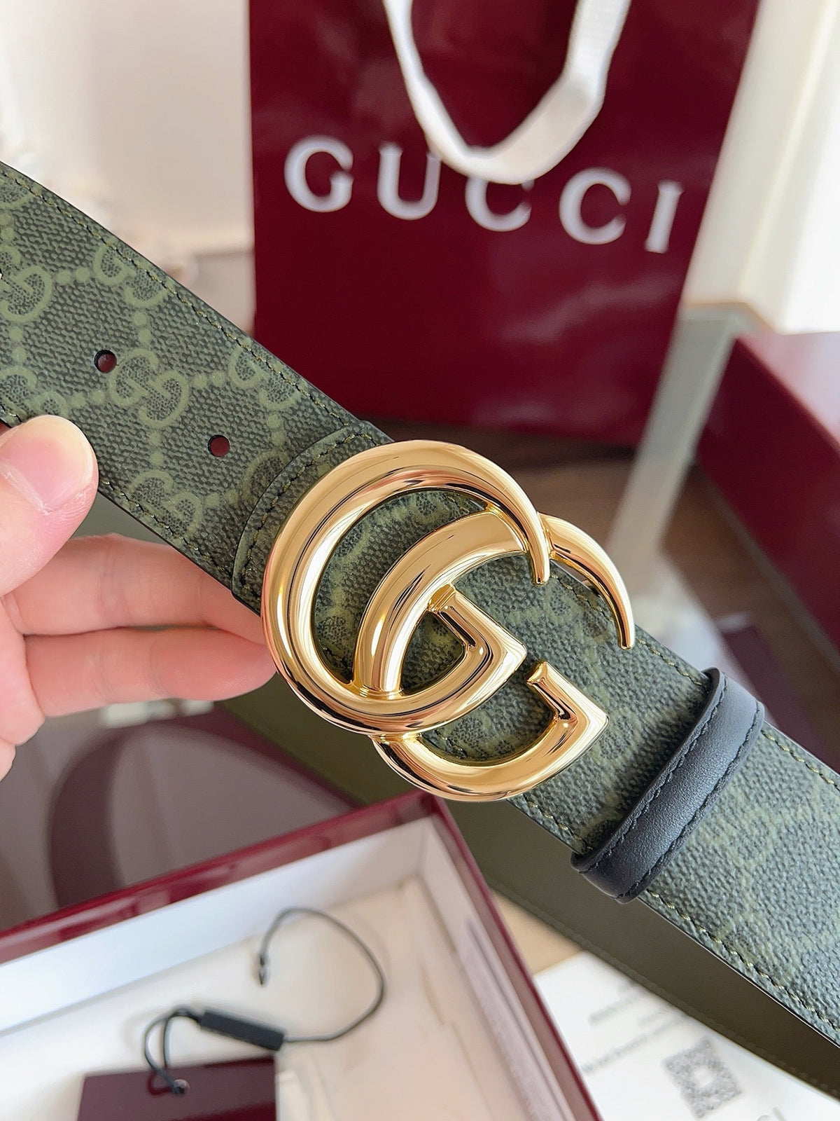 Dark Green and Grey Belt