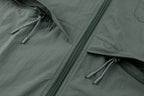 Green Nylon Plain Shirt Jacket - Men's