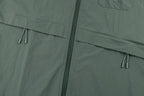 Green Nylon Plain Shirt Jacket - Men's