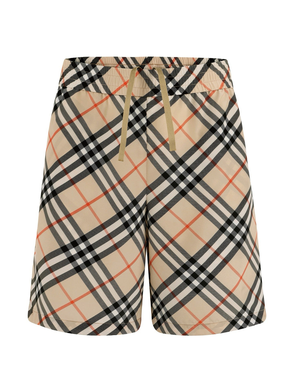 Beige Cotton Check Tailored - Men's